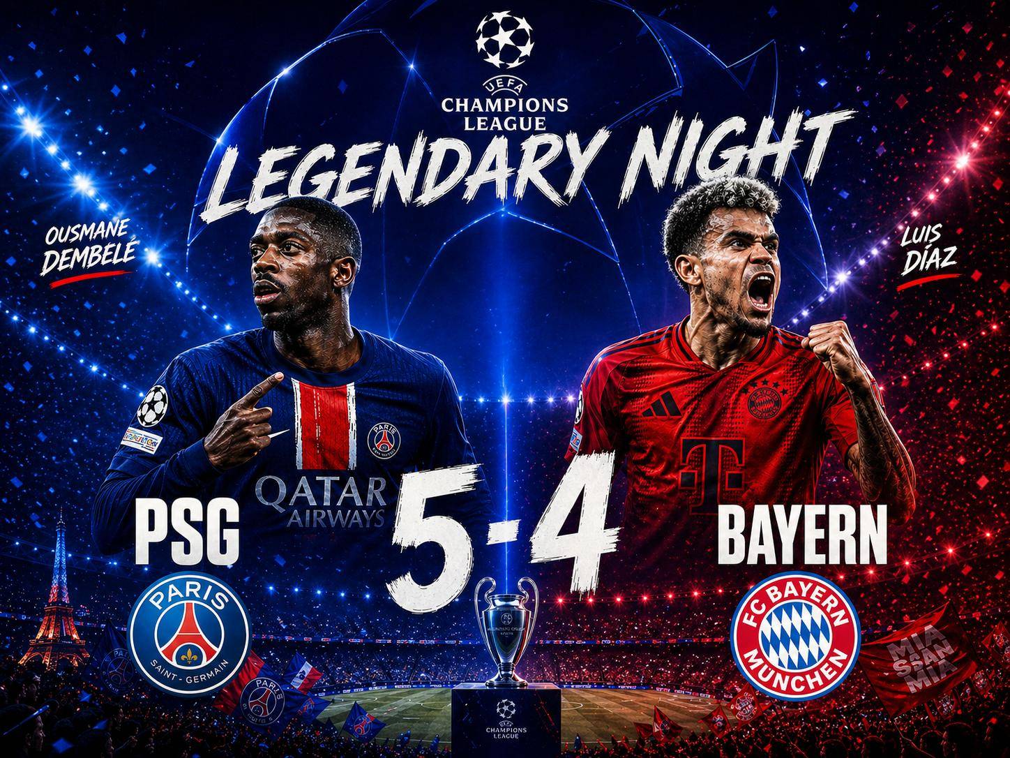 Psg vs bayern: a thrilling champions league clash ends 5-4