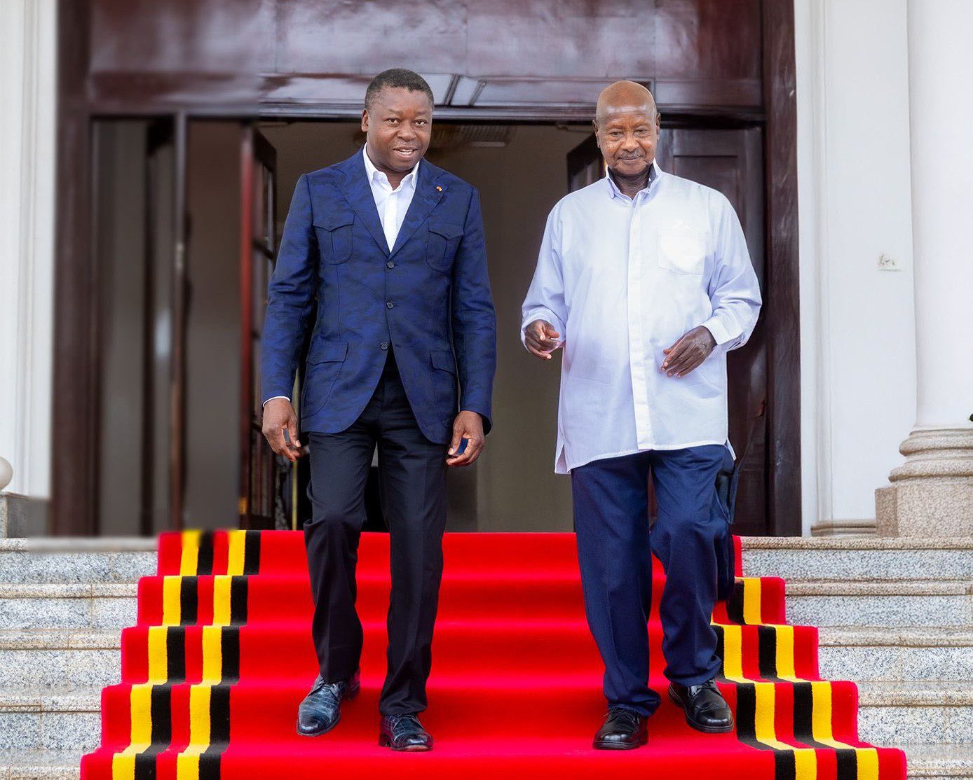 Faure Gnassingbé and Yoweri Museveni discuss African integration and regional security
