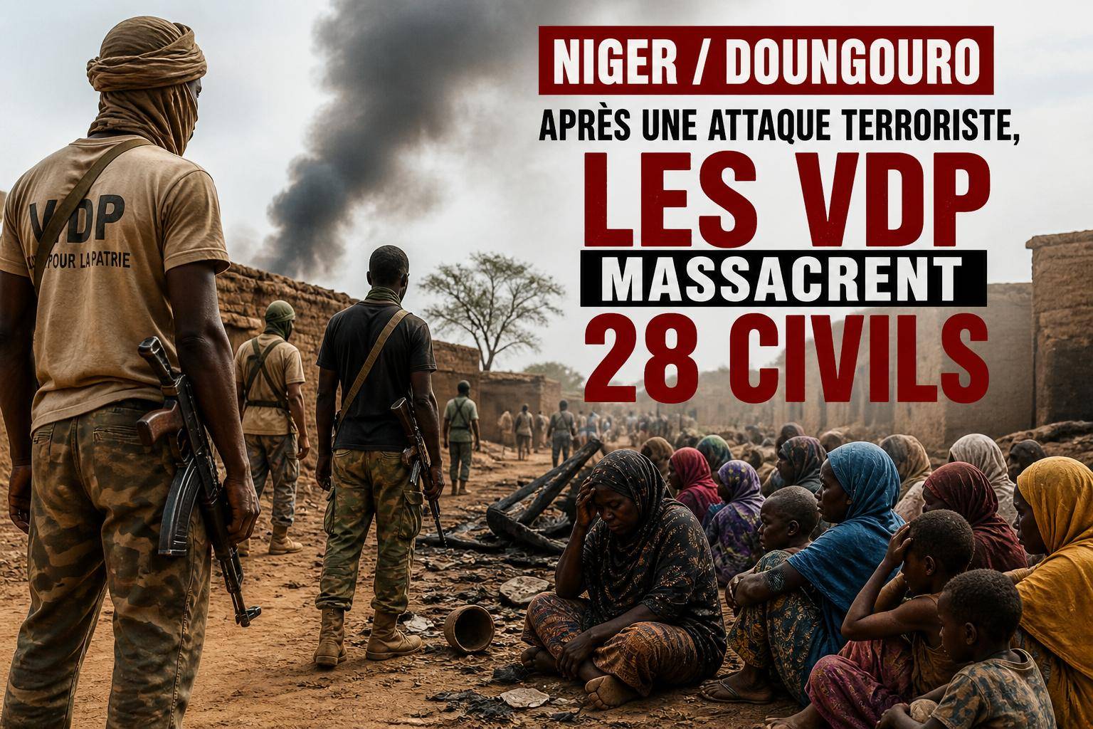Niger security crisis: civilian massacre by vdp after terror attack