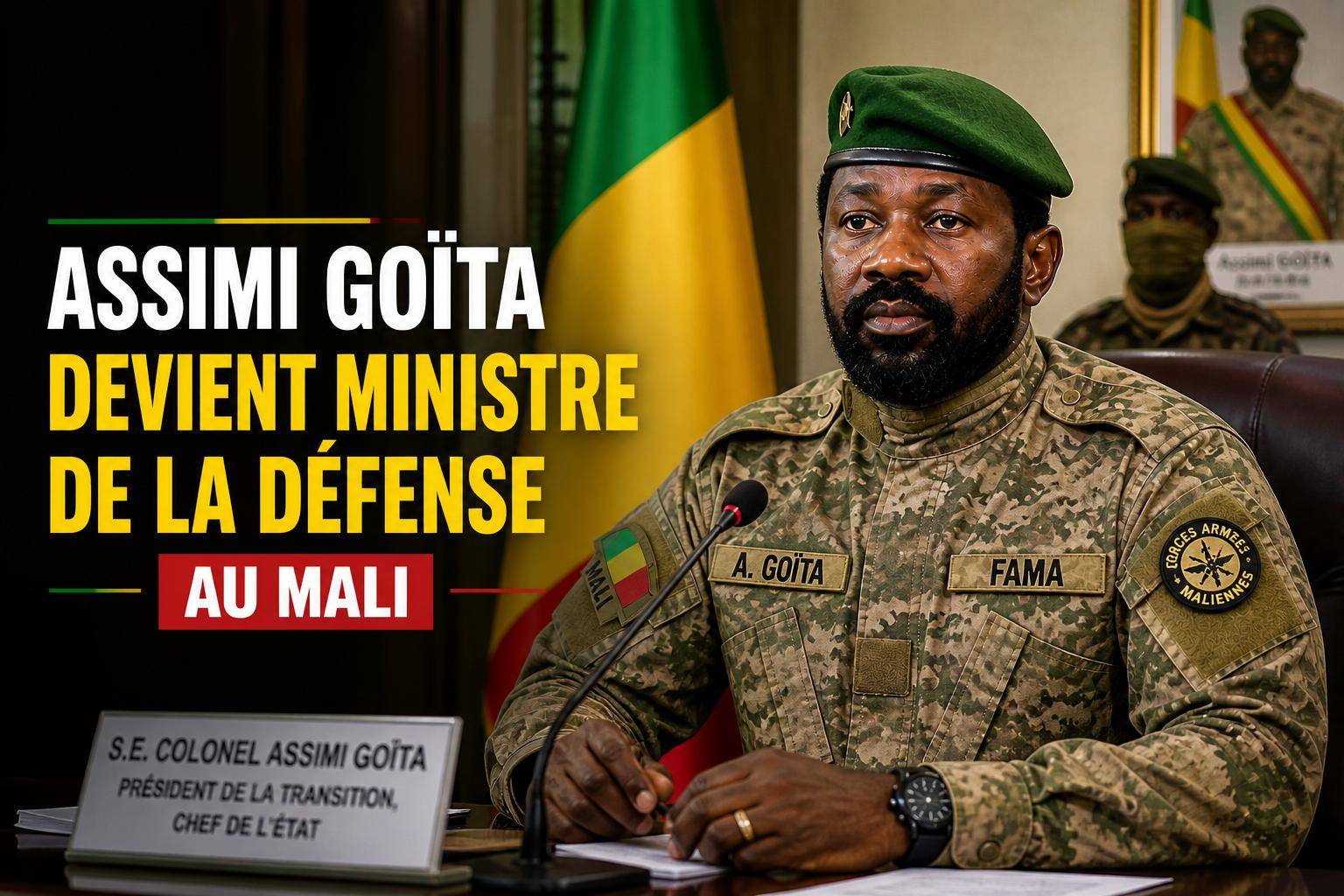 Assimi Goïta takes command of Mali’s defense following Kidal setback