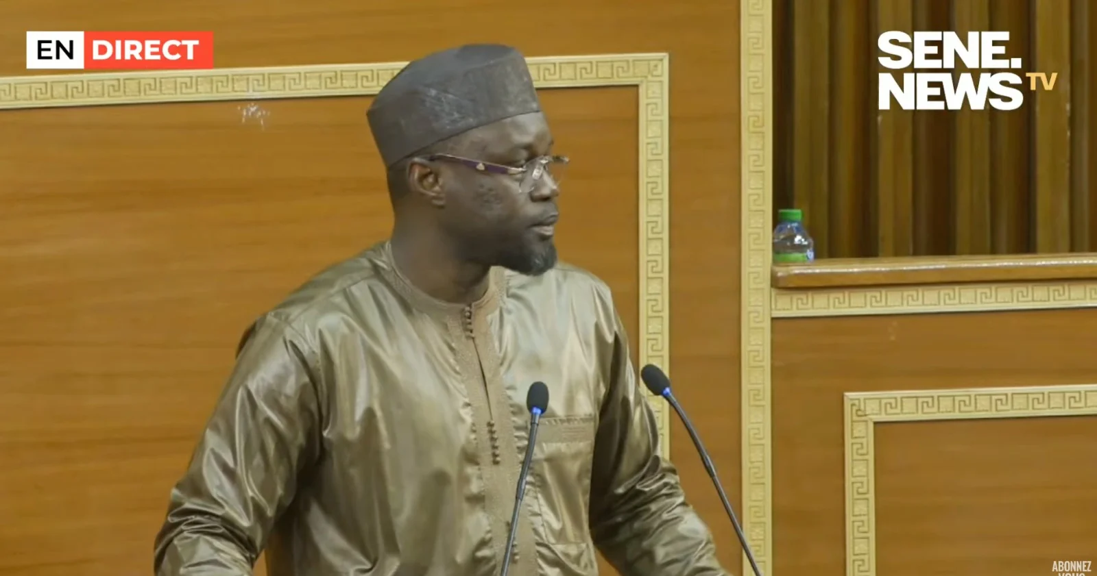 Senegal Prime Minister Ousmane Sonko speaking about homosexuality legislation