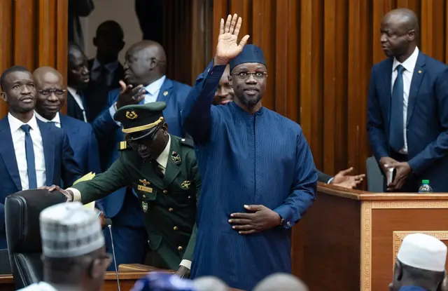 Ousmane Sonko addressing Parliament in Dakar, November 28, 2025