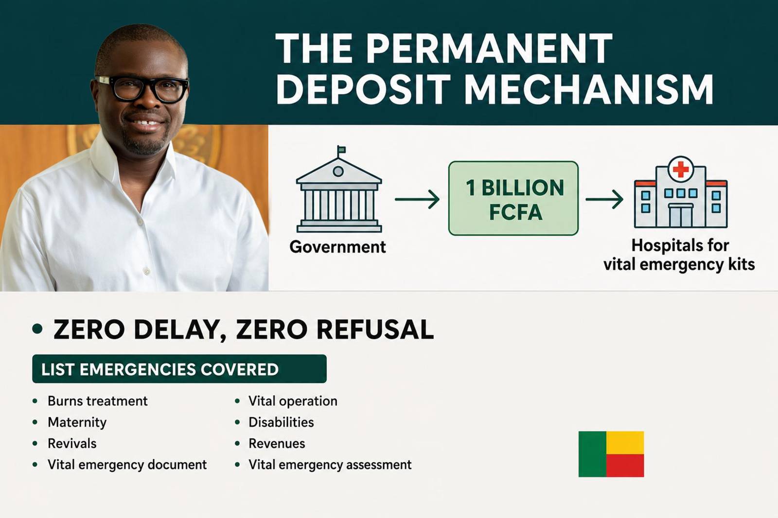 Bénin launches emergency healthcare fund to save lives