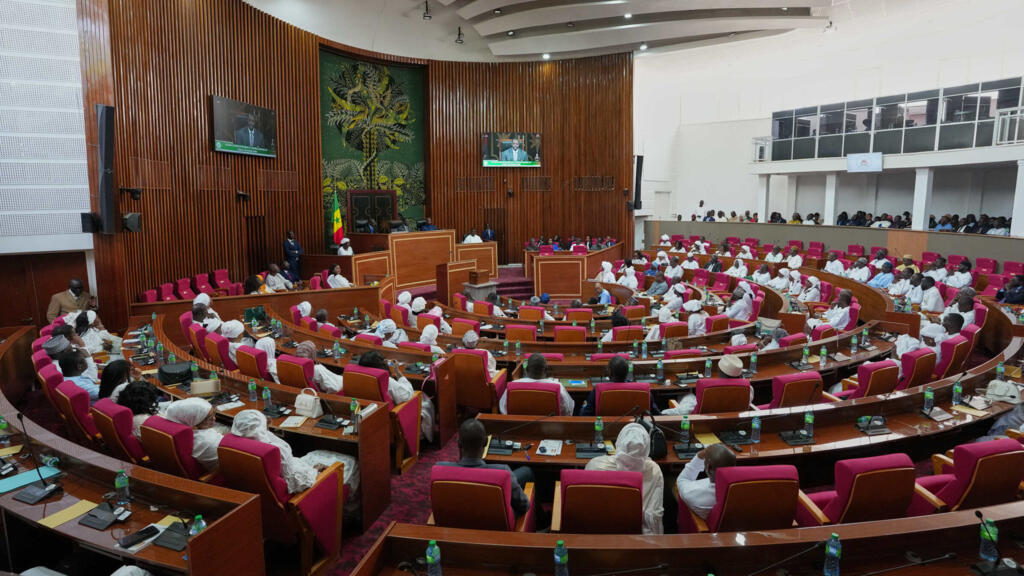 General view of the National Assembly during the election of Ousmane Sonko as President of the National Assembly, following his dismissal from the post of Prime Minister by President Bassirou Diomaye Faye. Dakar, Tuesday, May 26, 2026.