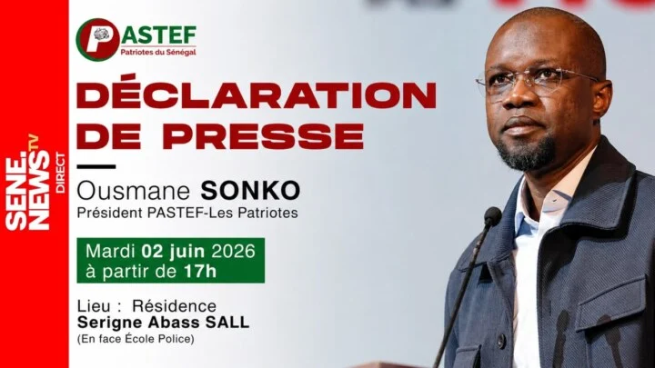 Ousmane Sonko delivering a live address following Senegal's new government announcement