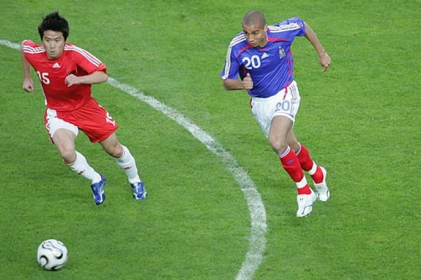 David Trezeguet during France's 2006 World Cup warm-up against China