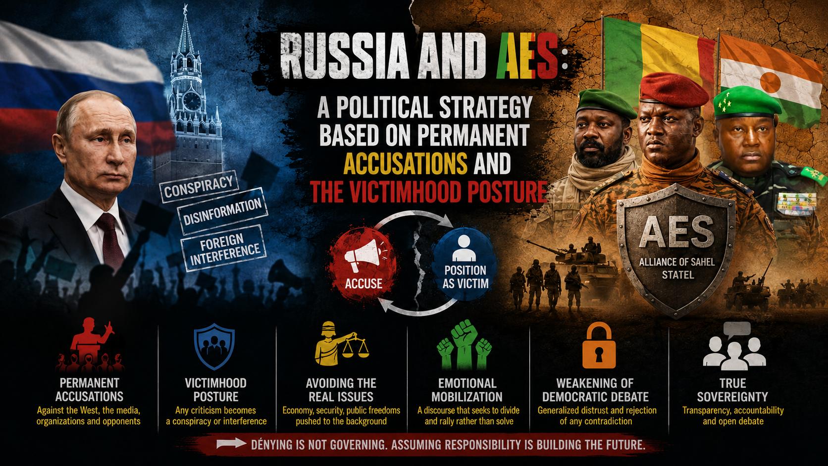Victimisation and blame: the political strategy of Russia and Sahel states