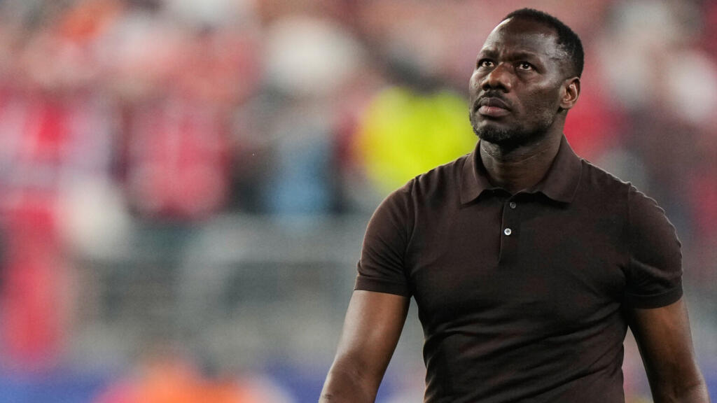 Senegal's head coach Pape Thiaw during a press conference