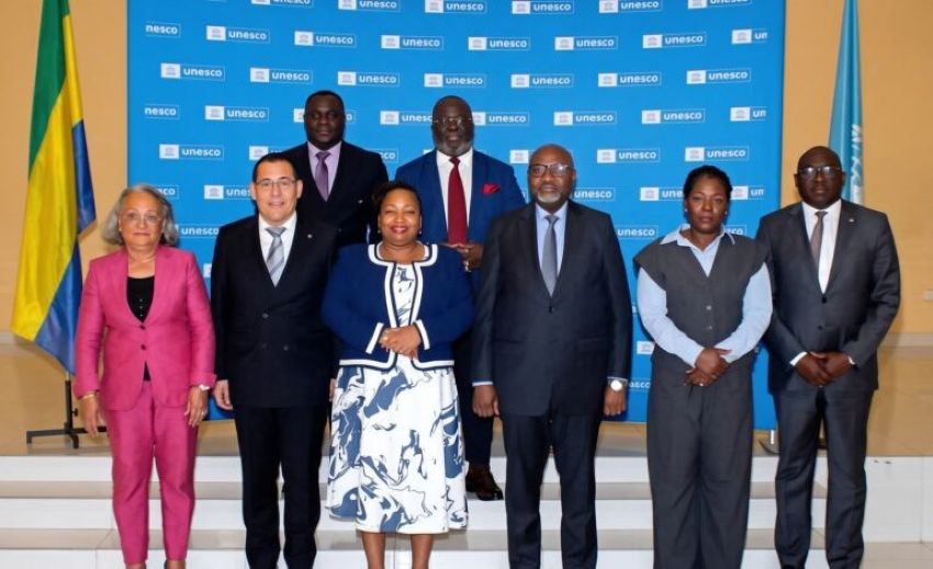 Officials at the launch of Gabon's 2026-2030 education roadmap
