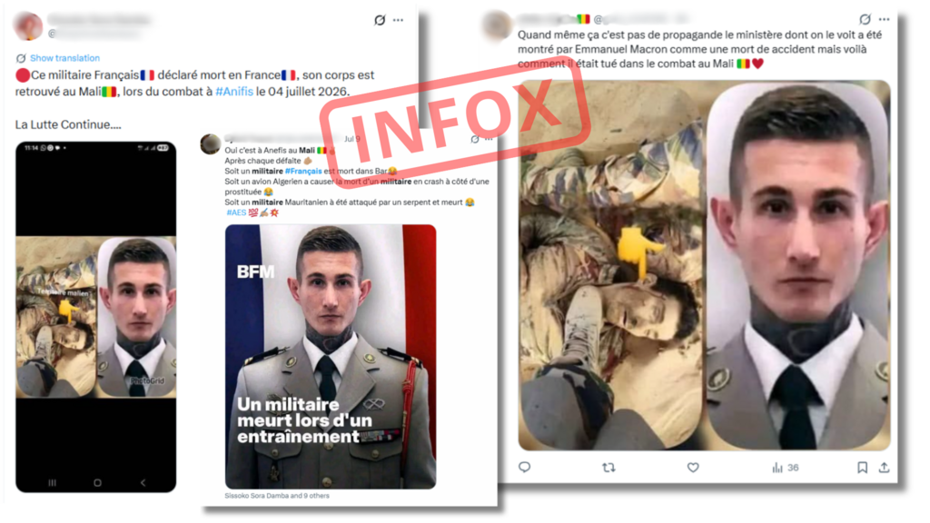 No French soldier died in Anéfis; these posts are false.