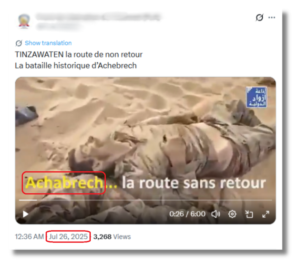 Documentary evidence showing Russian fighters killed in Tinzaouatène in 2024, released by an armed group in northern Mali.