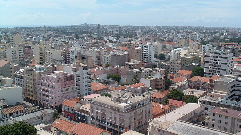 Aerial view of Dakar's Plateau district, Senegal's central business hub.