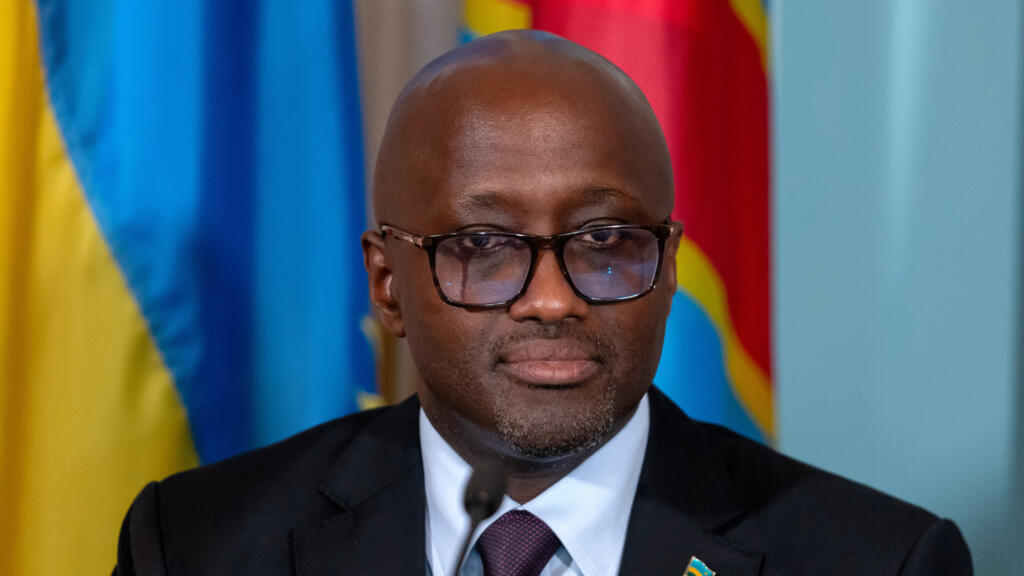 Rwanda's Foreign Minister Olivier Nduhungirehe attends a peace agreement signing ceremony between Rwanda and the Democratic Republic of Congo at the State Department on June 27, 2025, in Washington [illustrative image].