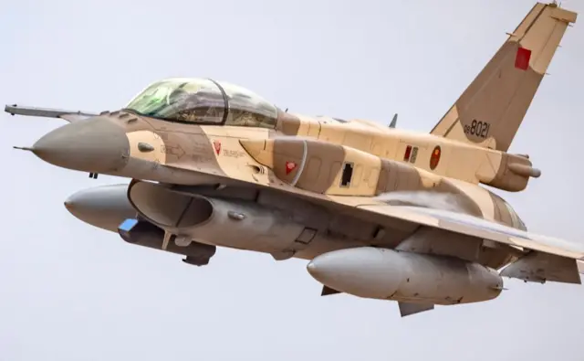 U.S.-made F-16 fighter jet in the Royal Moroccan Air Force