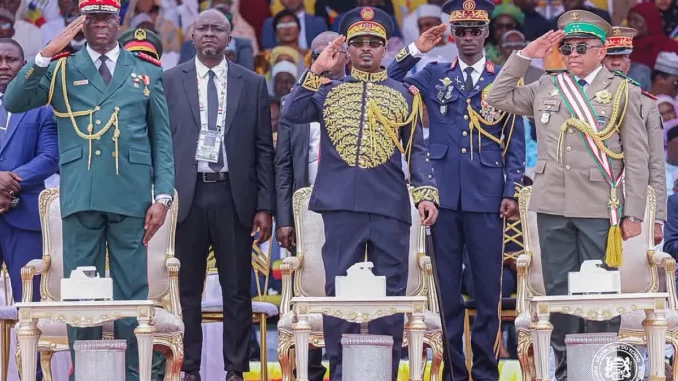 Military parade in N'Djaména during Tchad's 66th independence celebration