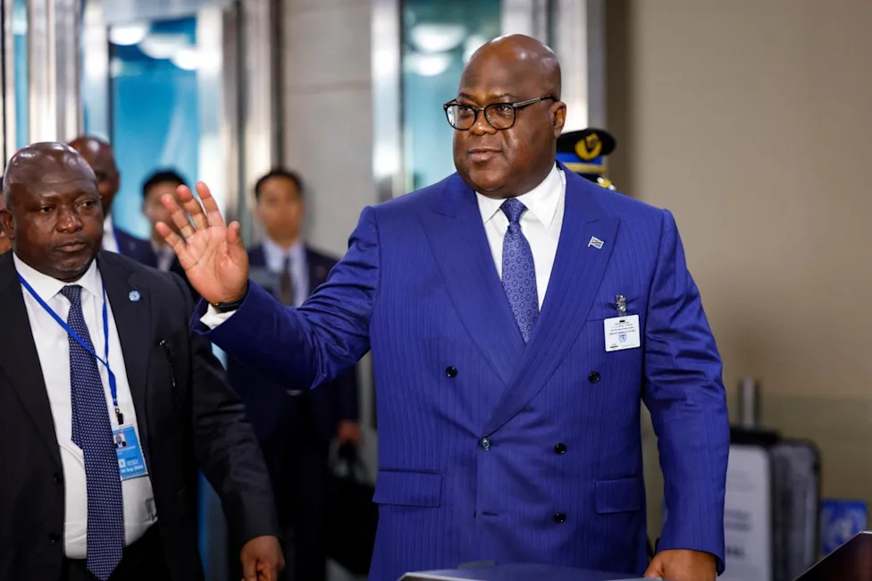 Félix Tshisekedi in a meeting with opposition leaders