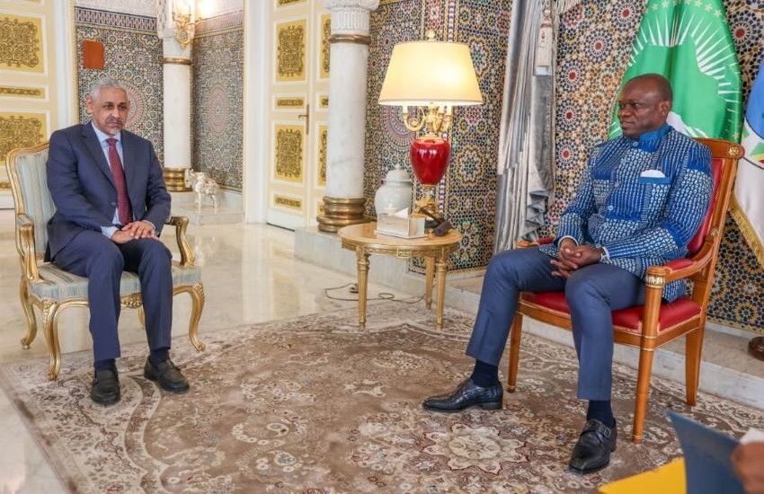 President Brice Clotaire Oligui Nguema meeting Sidi Ould Tah
