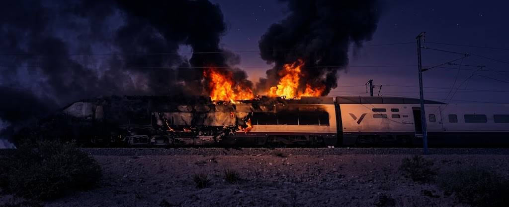 Emergency evacuation underway after mid-afternoon fire halts Spain’s Madrid-Barcelona high-speed rail service